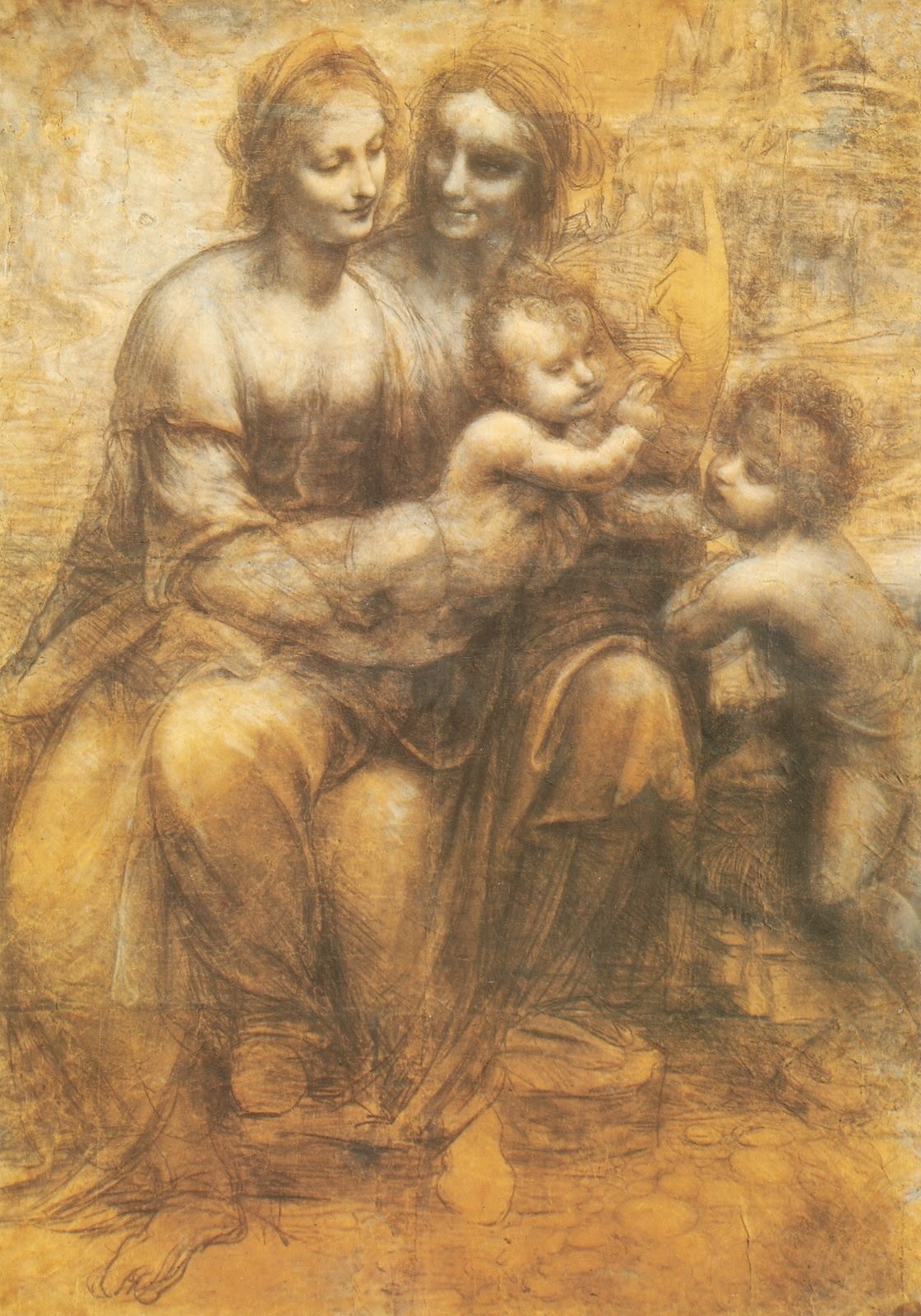 SantAnna con la Vergine il bambino e san Giovannino National Gallery di Londra